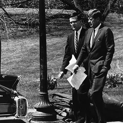 Ted Sorensen and President John F. Kennedy (Source: JFK Presidential Library)